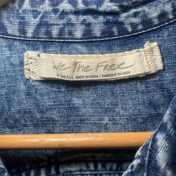 We The Free Blue Denim Style Jacket XS - Picture 6 of 9